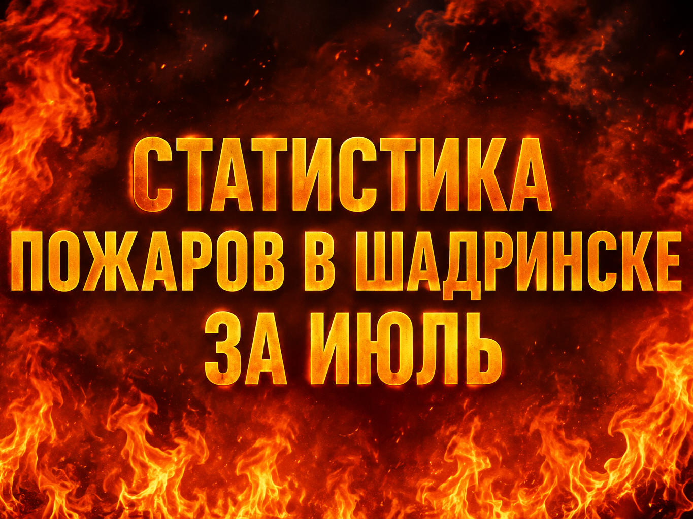 Статистика пожаров за июль.